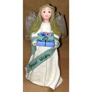 "Special Wishes" Adorable Gift Kneeded Angels Carol Graziano #6011 Figurine NIB